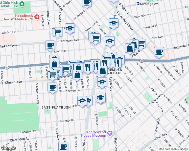 map of restaurants, bars, coffee shops, grocery stores, and more near in Brooklyn