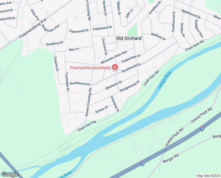 map of restaurants, bars, coffee shops, grocery stores, and more near 220 Blenheim Drive in Easton