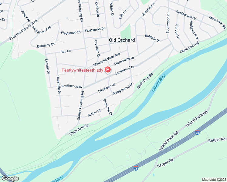 map of restaurants, bars, coffee shops, grocery stores, and more near 359 Wedgewood Drive in Easton