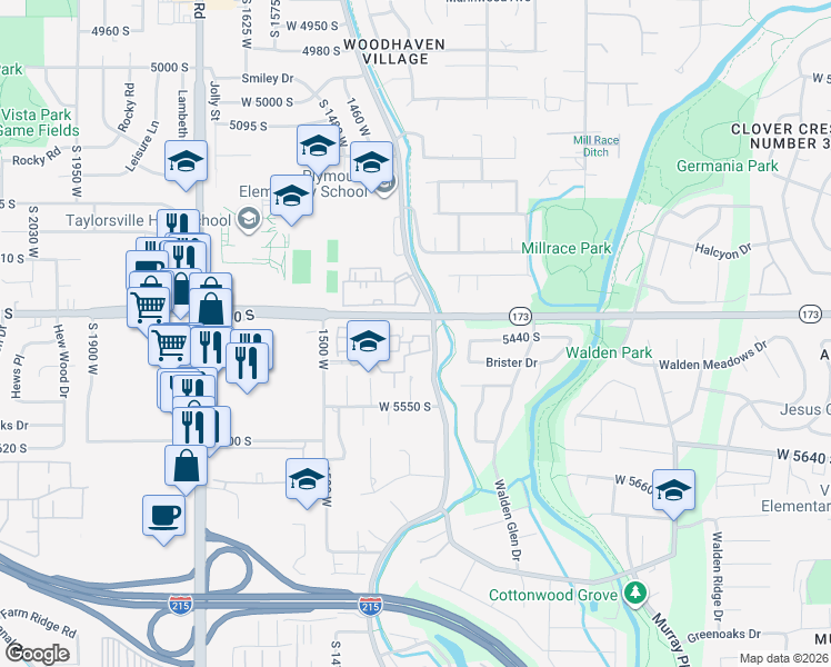 map of restaurants, bars, coffee shops, grocery stores, and more near in Salt Lake City