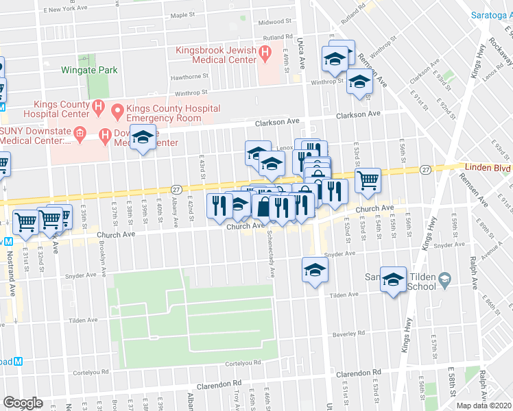 map of restaurants, bars, coffee shops, grocery stores, and more near in Brooklyn