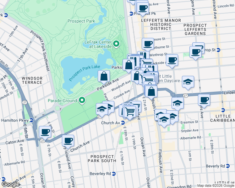map of restaurants, bars, coffee shops, grocery stores, and more near 37 Saint Pauls Place in Brooklyn