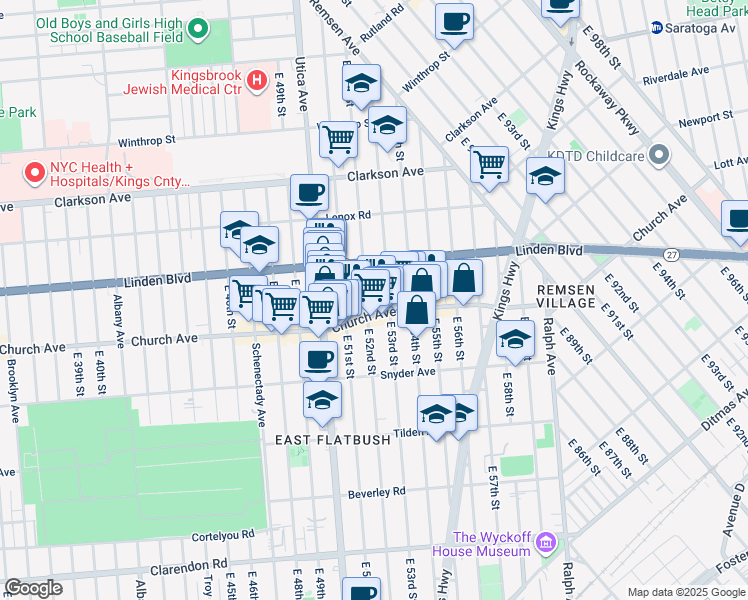 map of restaurants, bars, coffee shops, grocery stores, and more near in Brooklyn