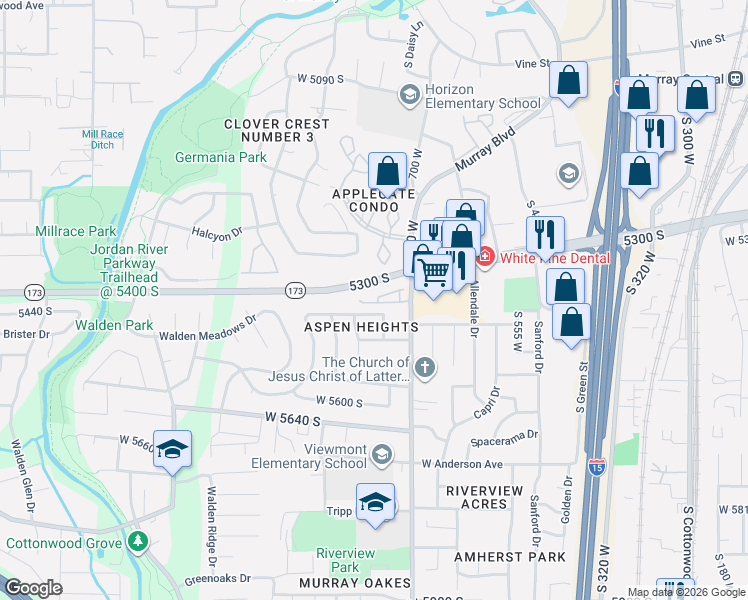 map of restaurants, bars, coffee shops, grocery stores, and more near in Taylorsville