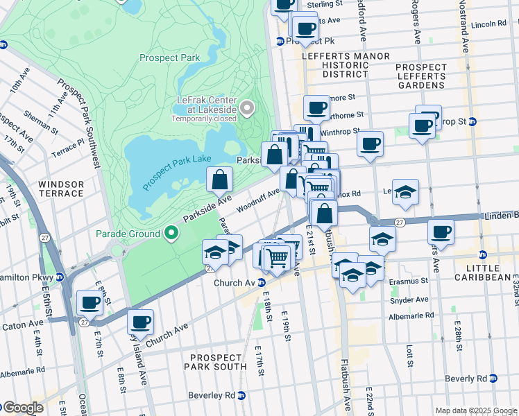 map of restaurants, bars, coffee shops, grocery stores, and more near 35 Saint Pauls Place in Brooklyn