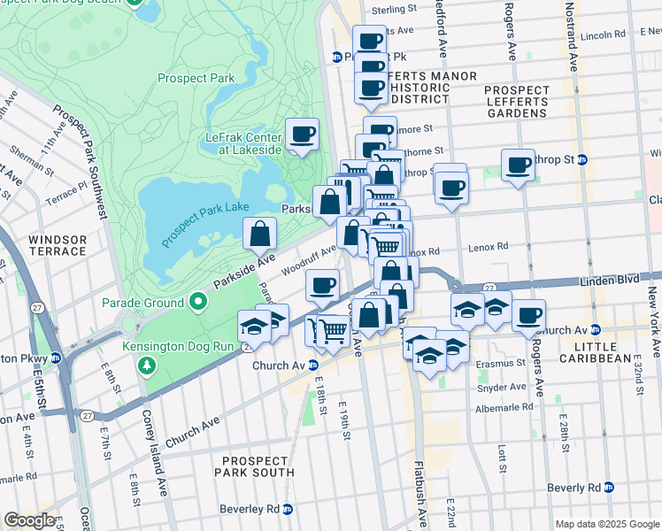 map of restaurants, bars, coffee shops, grocery stores, and more near in Brooklyn