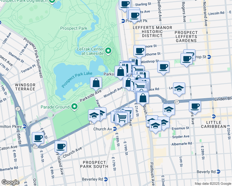 map of restaurants, bars, coffee shops, grocery stores, and more near 37 Saint Pauls Place in Brooklyn