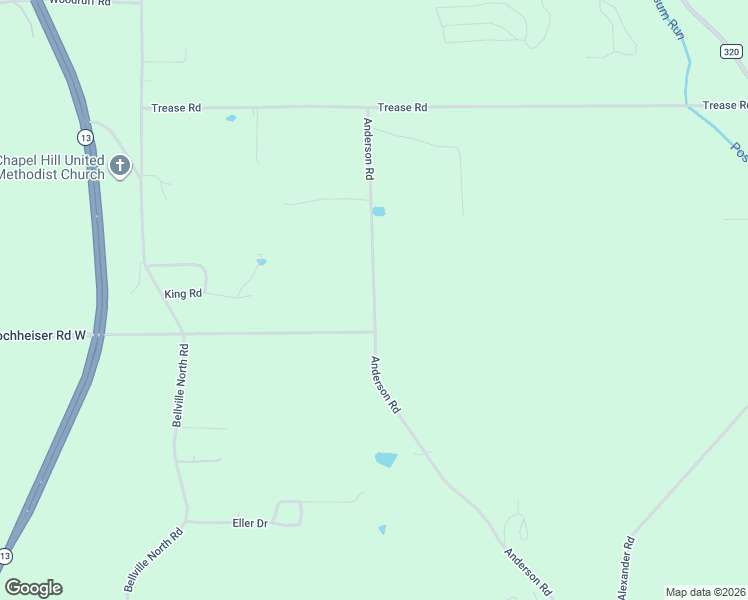 map of restaurants, bars, coffee shops, grocery stores, and more near 3740-3858 Township Highway 343 in Bellville
