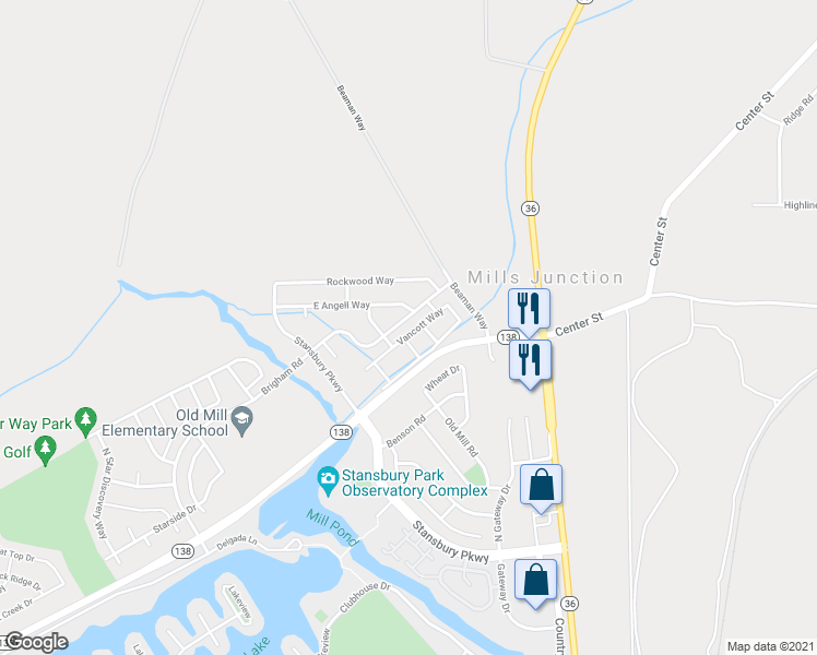 map of restaurants, bars, coffee shops, grocery stores, and more near 428 Brigham Road in Stansbury Park