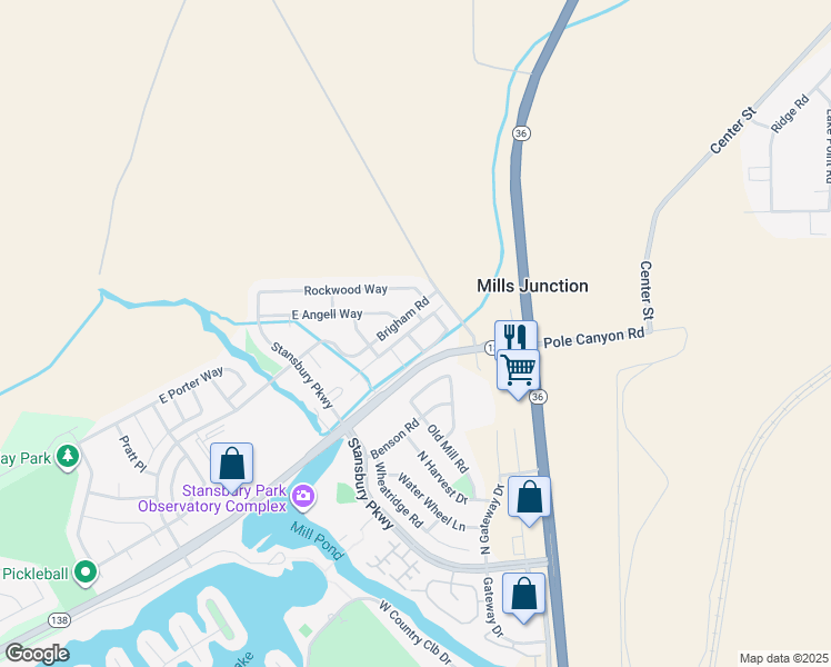 map of restaurants, bars, coffee shops, grocery stores, and more near 6842 Bigelow Drive in Stansbury Park
