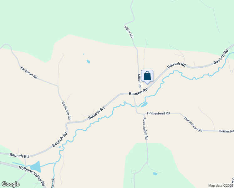 map of restaurants, bars, coffee shops, grocery stores, and more near 7651 Bausch Road in New Tripoli