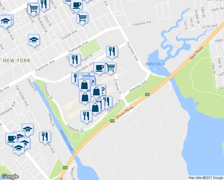 map of restaurants, bars, coffee shops, grocery stores, and more near 1 in Brooklyn