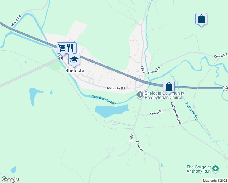 map of restaurants, bars, coffee shops, grocery stores, and more near 151 Shelocta Road in Shelocta