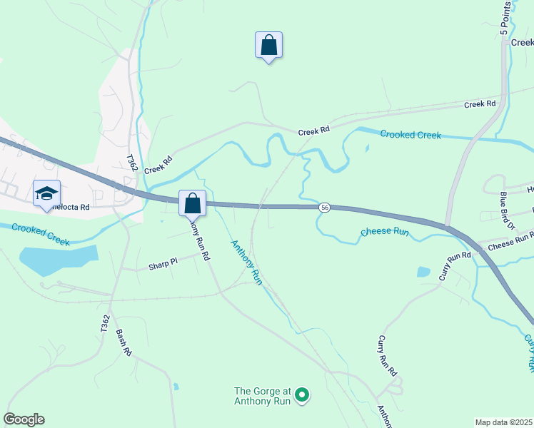 map of restaurants, bars, coffee shops, grocery stores, and more near 8665 Route 422 Highway West in Indiana