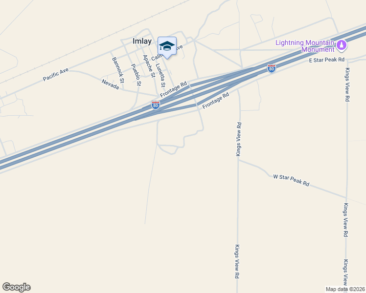 map of restaurants, bars, coffee shops, grocery stores, and more near 115 West Star Peak Road in Imlay