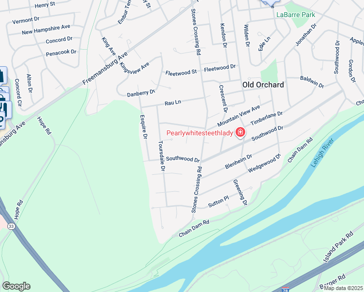 map of restaurants, bars, coffee shops, grocery stores, and more near 13 Hilltop Circle in Easton