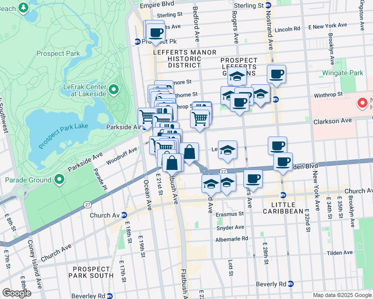 map of restaurants, bars, coffee shops, grocery stores, and more near in Brooklyn