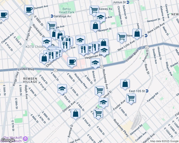 map of restaurants, bars, coffee shops, grocery stores, and more near in Brooklyn