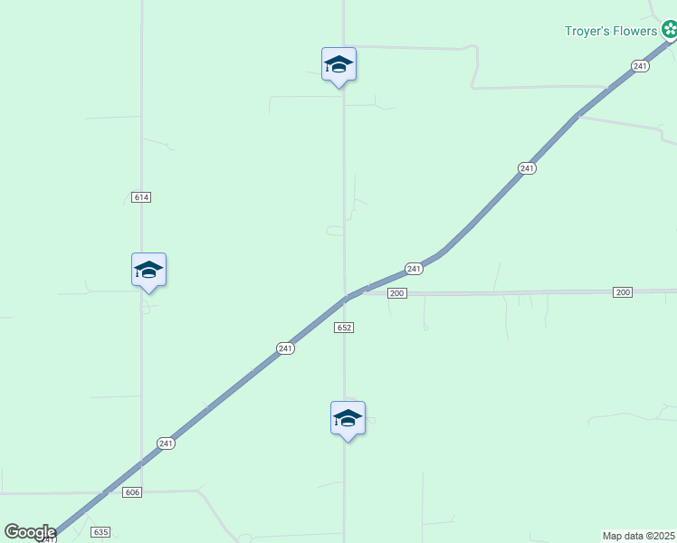 map of restaurants, bars, coffee shops, grocery stores, and more near 8950 Township Road 652 in Fredericksburg