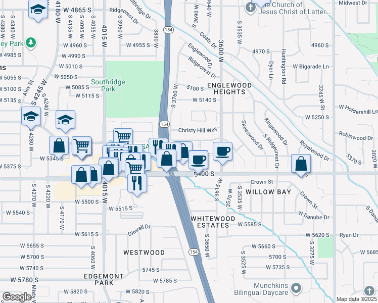 map of restaurants, bars, coffee shops, grocery stores, and more near 5287 Dewberry Lane in Taylorsville