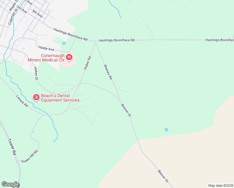 map of restaurants, bars, coffee shops, grocery stores, and more near 874 Beaver Street in Patton