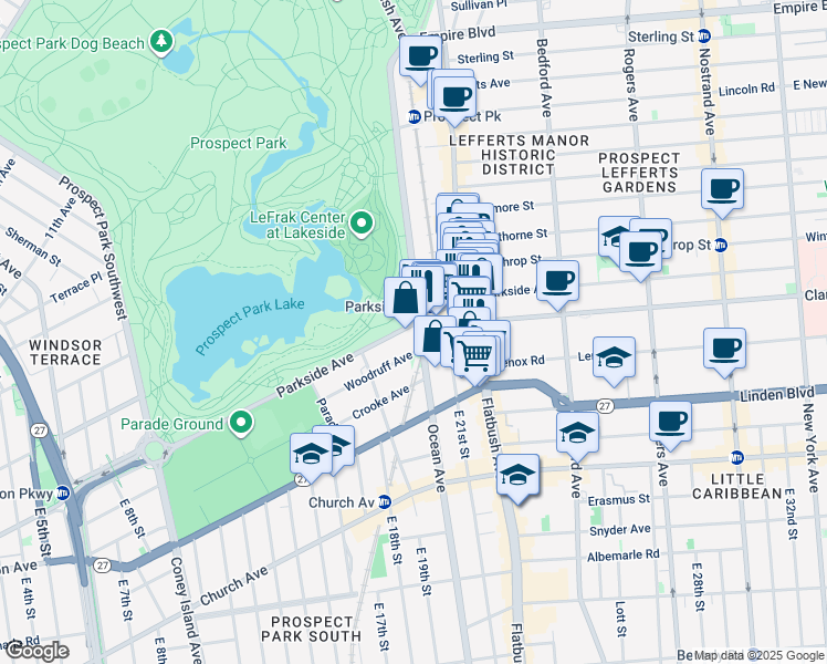 map of restaurants, bars, coffee shops, grocery stores, and more near in Brooklyn
