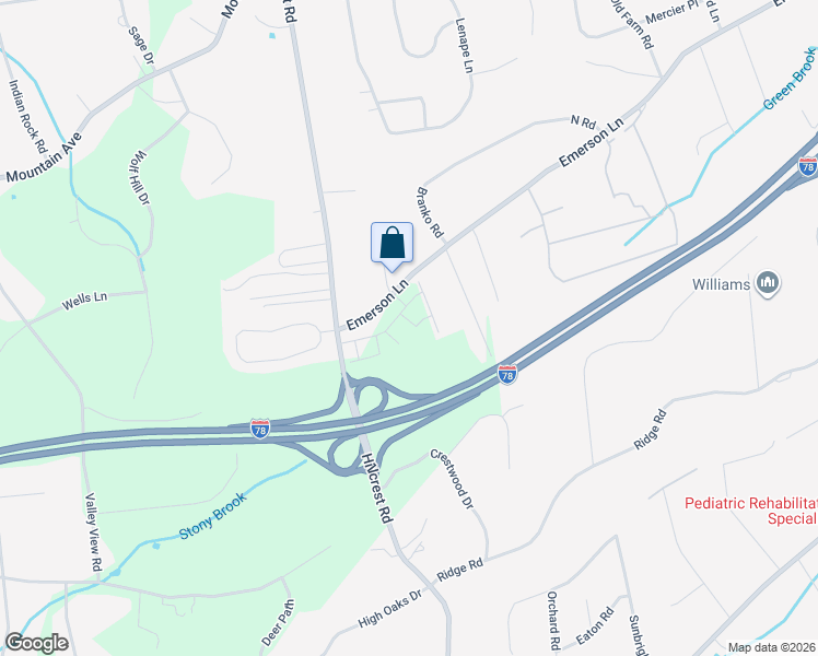 map of restaurants, bars, coffee shops, grocery stores, and more near 13 Watchung Heights Avenue in Warren