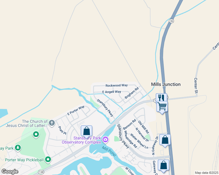 map of restaurants, bars, coffee shops, grocery stores, and more near 306 Rockwood Way in Stansbury Park