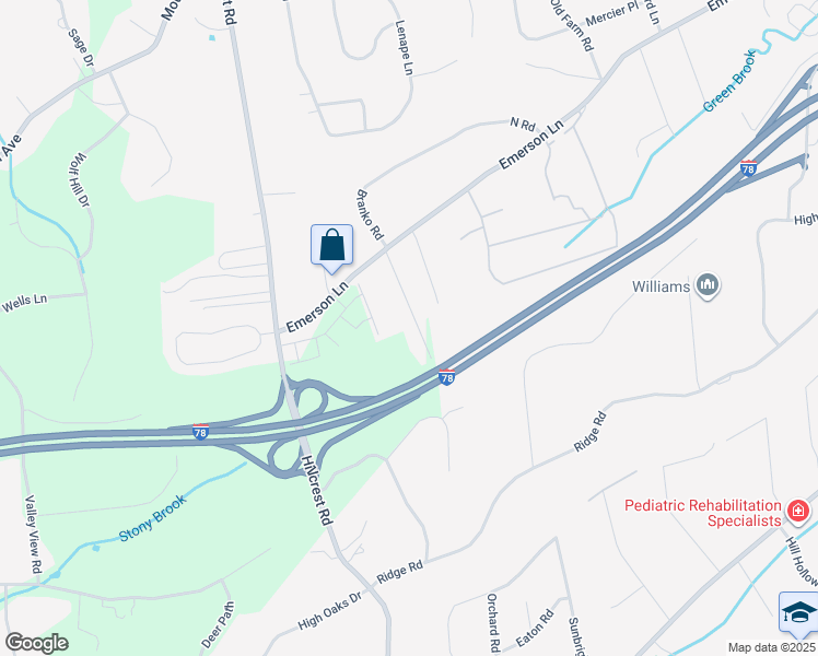 map of restaurants, bars, coffee shops, grocery stores, and more near 65 Rogers Avenue in Berkeley Heights