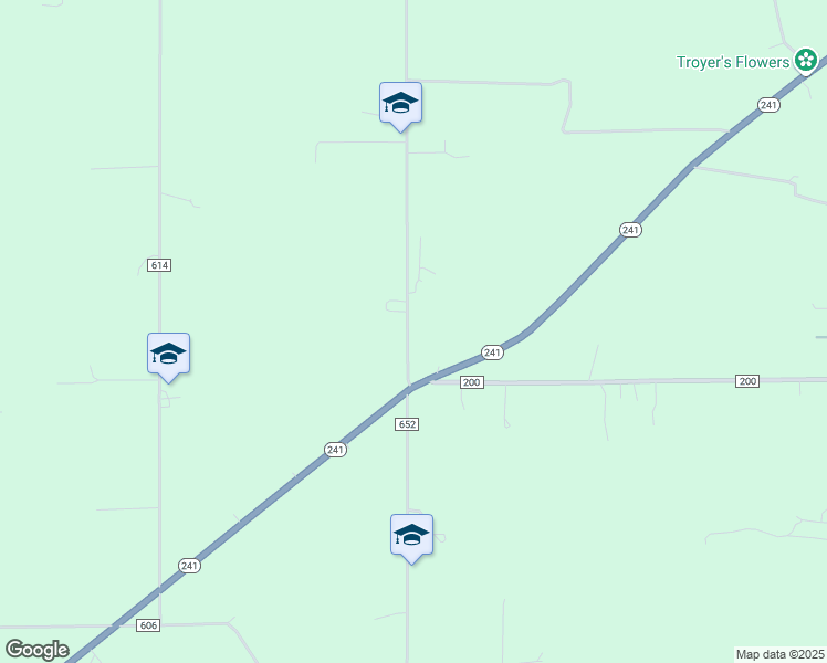 map of restaurants, bars, coffee shops, grocery stores, and more near 8950 Township Road 652 in Fredericksburg