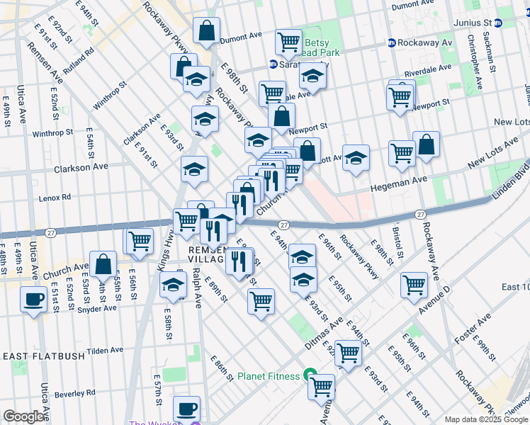 map of restaurants, bars, coffee shops, grocery stores, and more near in Brooklyn