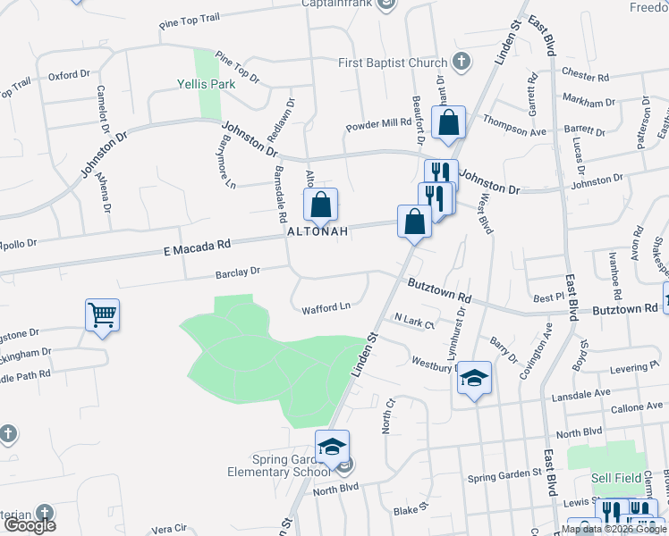 map of restaurants, bars, coffee shops, grocery stores, and more near 906 Barnsdale Road in Bethlehem