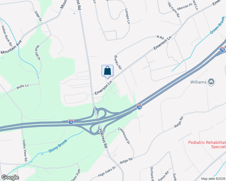 map of restaurants, bars, coffee shops, grocery stores, and more near 13 Watchung Heights Avenue in Warren
