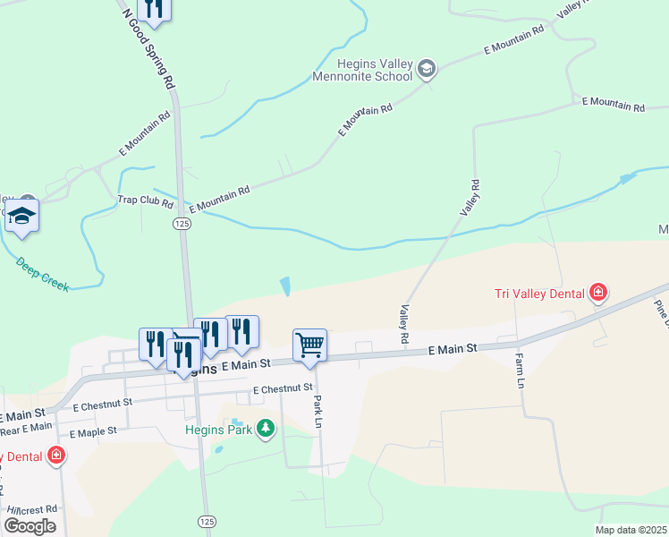 map of restaurants, bars, coffee shops, grocery stores, and more near in Hegins