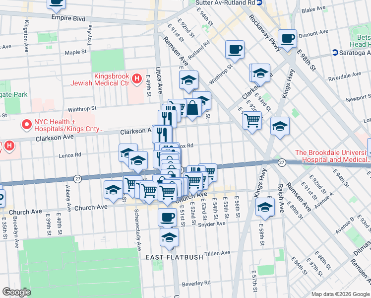 map of restaurants, bars, coffee shops, grocery stores, and more near in Brooklyn