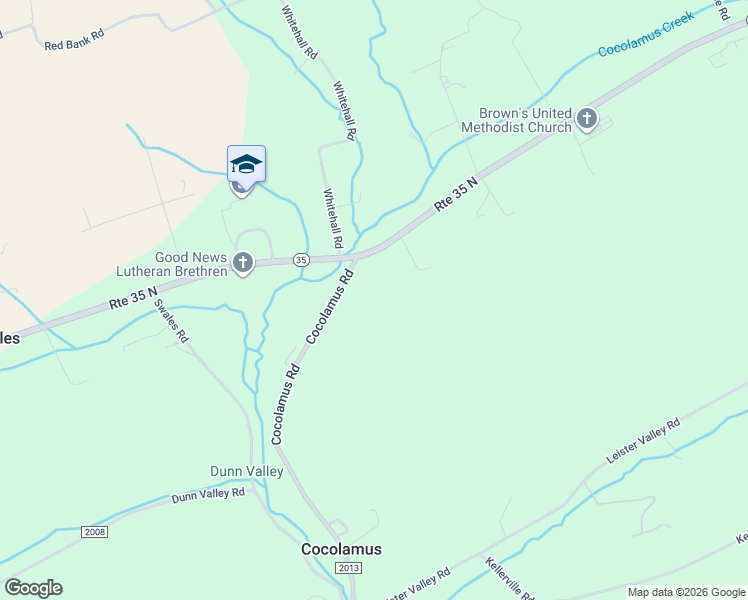 map of restaurants, bars, coffee shops, grocery stores, and more near 3322 Cocolamus Road in Cocolamus