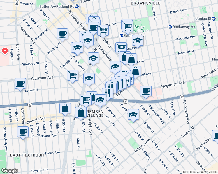 map of restaurants, bars, coffee shops, grocery stores, and more near in Brooklyn