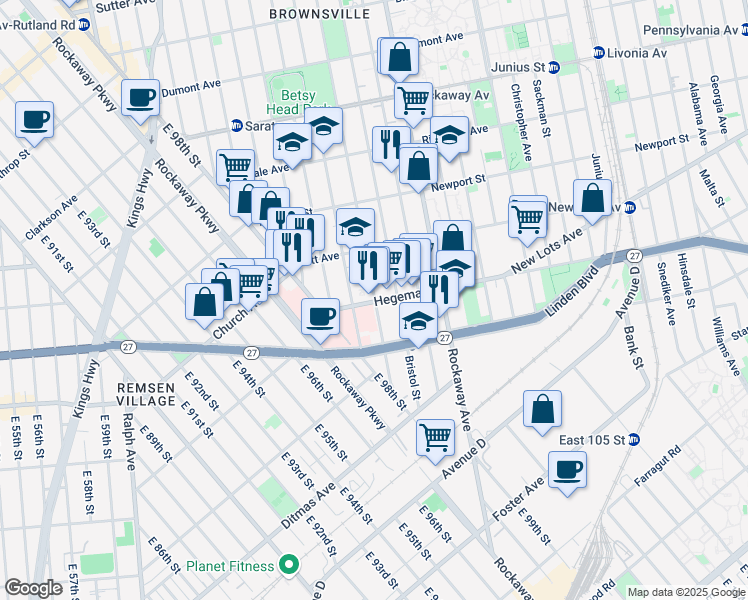 map of restaurants, bars, coffee shops, grocery stores, and more near in Brooklyn