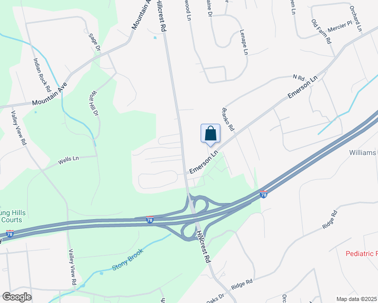 map of restaurants, bars, coffee shops, grocery stores, and more near 22 Hillcrest Road in Warren