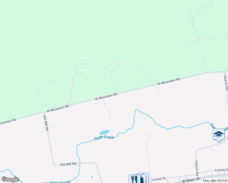 map of restaurants, bars, coffee shops, grocery stores, and more near 270 West Mountain Road in Hegins