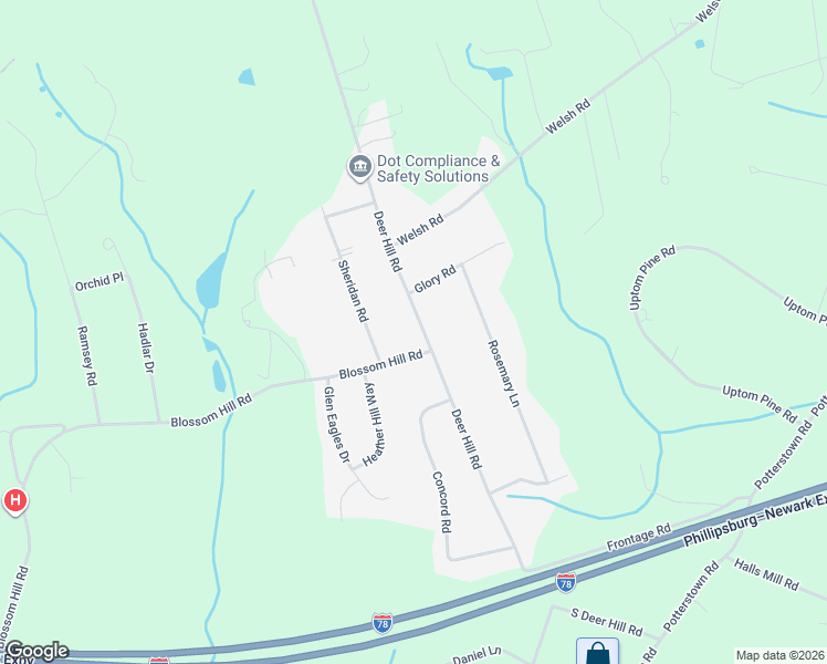 map of restaurants, bars, coffee shops, grocery stores, and more near 51 Deer Hill Road in Lebanon