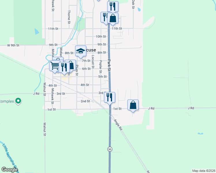 map of restaurants, bars, coffee shops, grocery stores, and more near 842 3rd Avenue in Syracuse