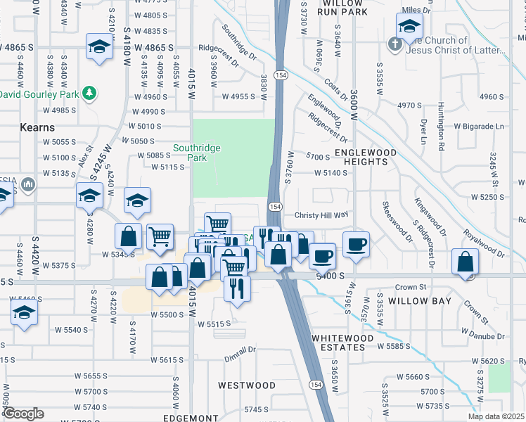 map of restaurants, bars, coffee shops, grocery stores, and more near 5231 Essex Drive in Taylorsville