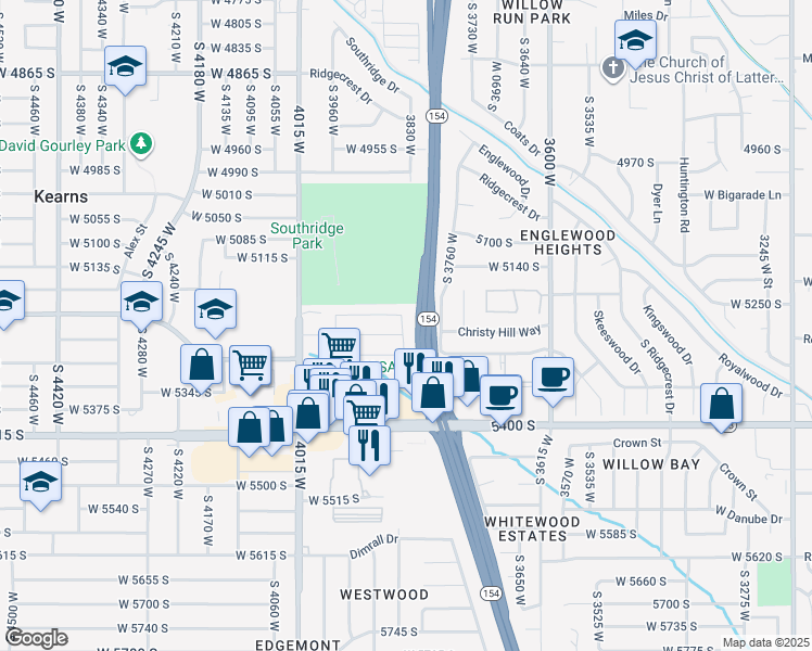 map of restaurants, bars, coffee shops, grocery stores, and more near 5231 Essex Drive in Taylorsville