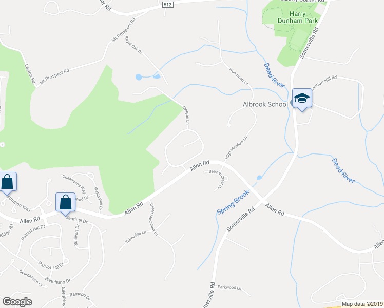 map of restaurants, bars, coffee shops, grocery stores, and more near 93 Independence Drive in Basking Ridge