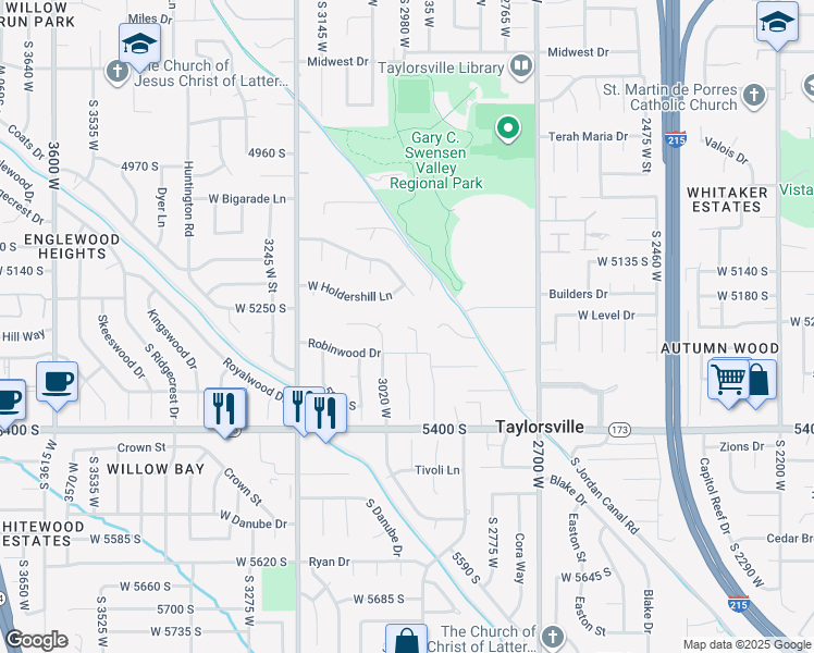 map of restaurants, bars, coffee shops, grocery stores, and more near 4043 West Continental Drive in Salt Lake City