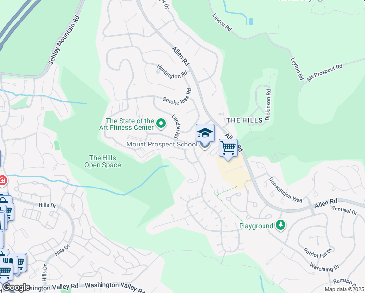 map of restaurants, bars, coffee shops, grocery stores, and more near 13 Musket Drive in Basking Ridge