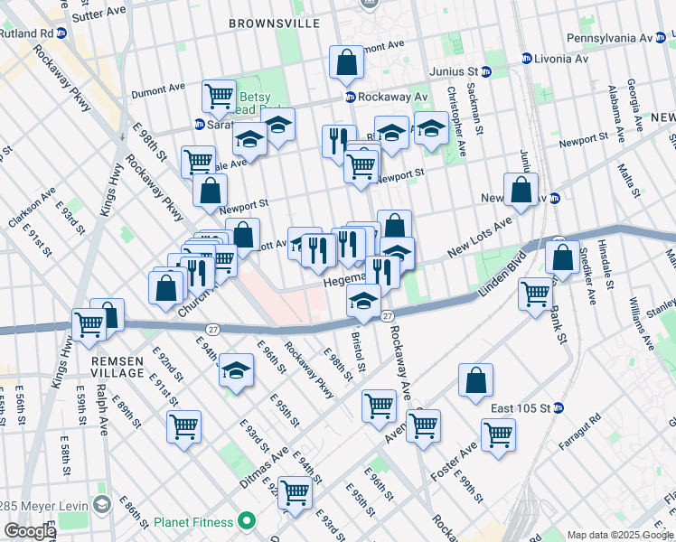map of restaurants, bars, coffee shops, grocery stores, and more near in Brooklyn