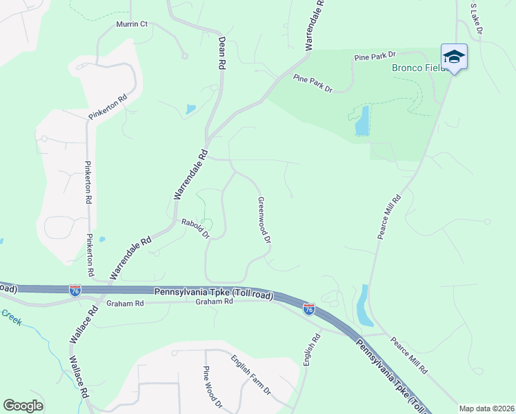 map of restaurants, bars, coffee shops, grocery stores, and more near 210 Greenwood Drive in Wexford