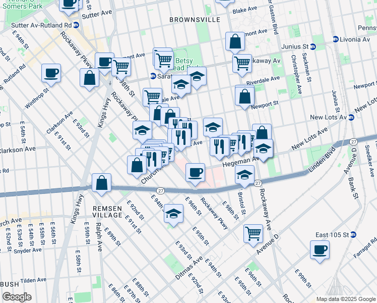 map of restaurants, bars, coffee shops, grocery stores, and more near in Brooklyn